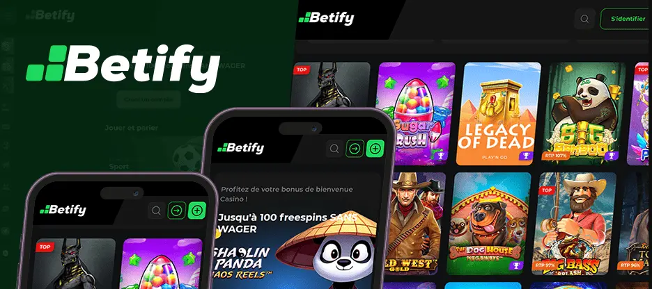 Application Betify installée sur un appareil mobile