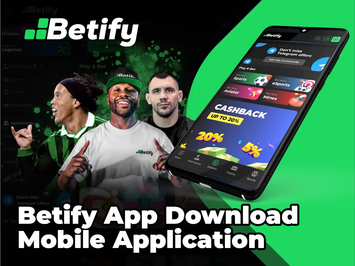 Écran principal de l’application mobile Betify